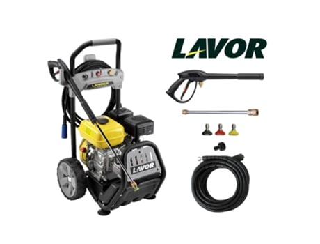 Lavadora Alta Pressão LAVOR Lander 2800 Pressão 200Bar Caudal 690L/H Motor 6.5Hp 3 Bicos Diferentes Depósito Detergente Embutido Pega Ergonómica