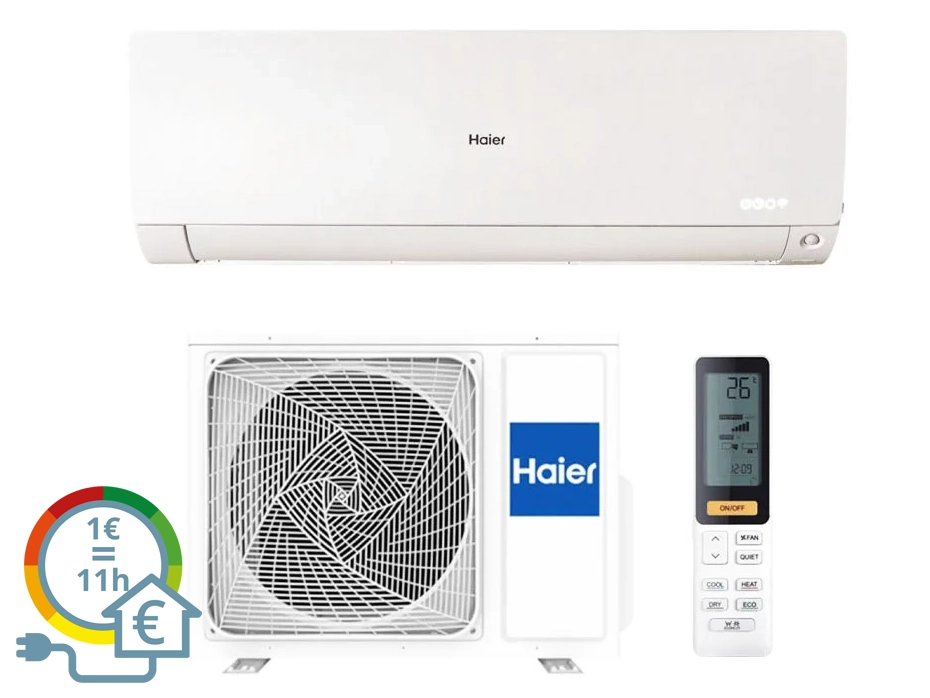 Ar condicionado fixo (1x1) HAIER FLEXIS 9000BTU WIFI BRANCO