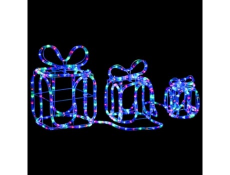 MAISON EXCLUSIVE Caixas Presente de Natal com 180 Luzes Led Interior/Exterior