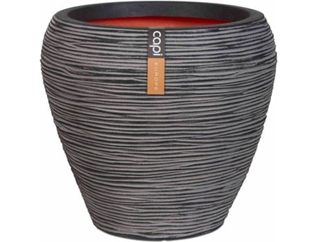 Vaso  Nature Rib (Cinzento - Plástico - 42x38 cm)