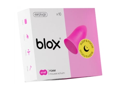 Tampões Auditivos de Espuma Sleep & Focus Pequenos 10 Unidades Cor: Rosa BLOX