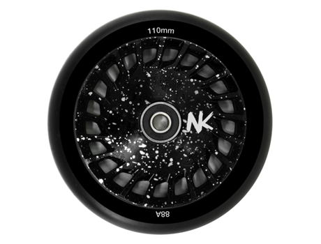 Roda Black Hole Nokaic 110mm para Scooter Trotinete Freestyle, borracha preta e núcleo, design de buraco negro de núcleo de disco