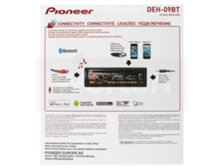 Pioneer DEH-09BT - Autoradio - DIN uniquement - Zwart