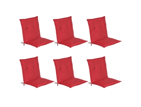 Loft Nl Cadeira Baixa 100X50X6Cm Vermelho 6 Peças B BEAUTISSU