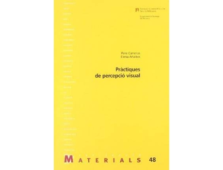 Livro Pràctiques de percepció visual de Os A A Pere Carreras Elena (Catalão)