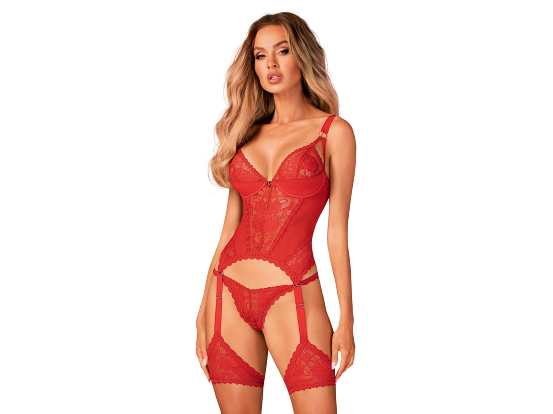 Corpete Belovya OBSESSIVE (XL-XXL - Vermelho)