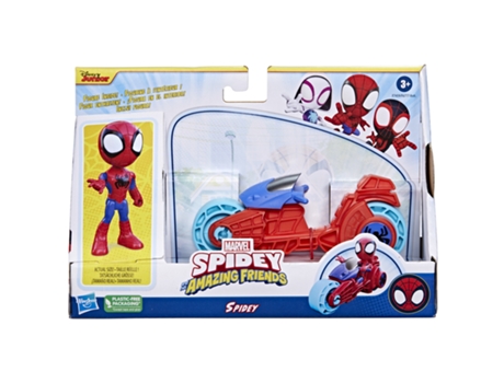 Figura de Ação SPIDEY AND HIS AMAZING FRIENDS MarvelHomem-Aranha com Moto Marvel (22,5cm)