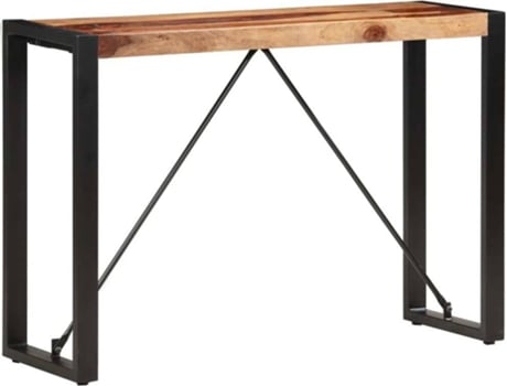 Mesa Consola  Madeira Maciça e Aço (110x35x76cm)