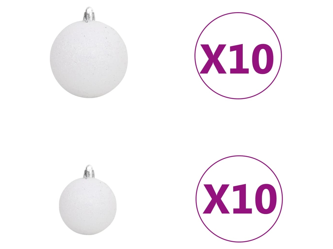 Árvore de Natal vidaXL artificial com pinhas e neve branca 210 cm - Árvores  de Natal - Compra na