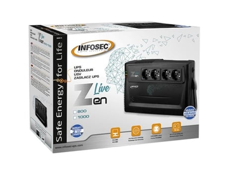 Infosec Zen Live 1000 Linha Interativa 1 Kva 600 W 4 Tomadas Ca