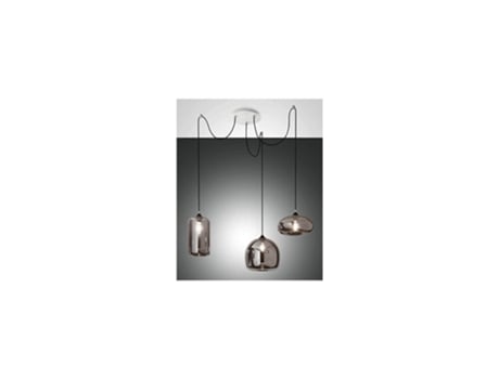 Lustre Pendente Fiona Led em Metal e Vidro Soprado Fumê 3496-47-126 FABAS LUCE