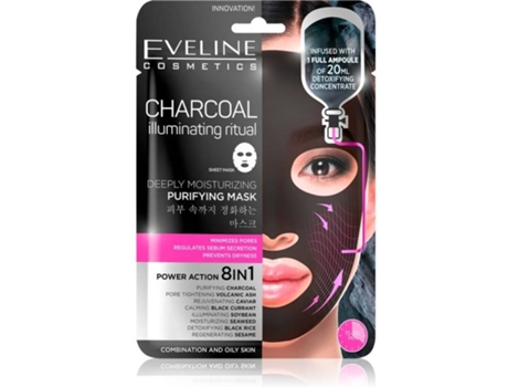 Máscara de Rosto  Charcoal Illuminating Ritual Super Hydrating Cleansing Sheet Mask