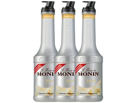 Licor MONIN Schnapp Monin Puré Plátano Banana Sem Álcool (1 L - 3 unidades)