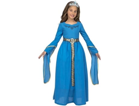 Fato de Menina DISFRAZZES Princesa Medieval Azul (Tam: 10 a 12 anos)