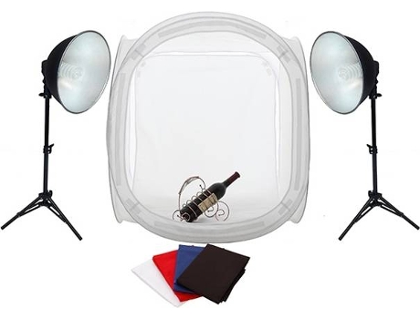 Kit Mini Estudio  60X60 + 2 Focos 35W