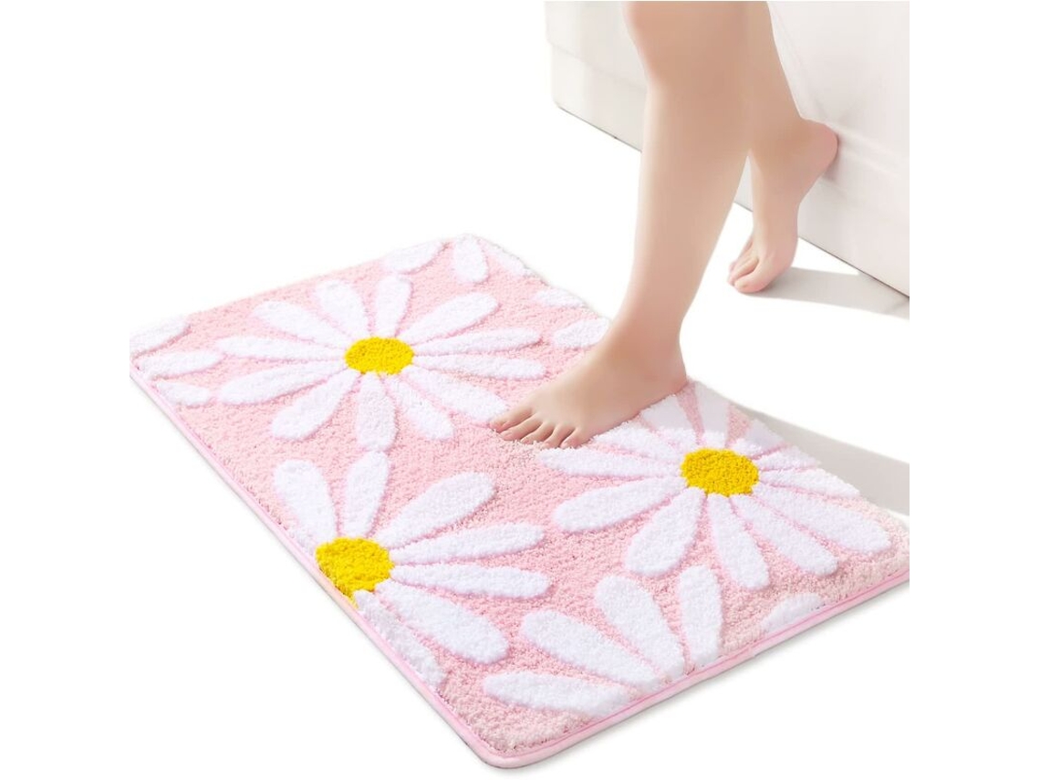 Lindos tapetes de casa de banho em forma de flor de rosa, tapete
