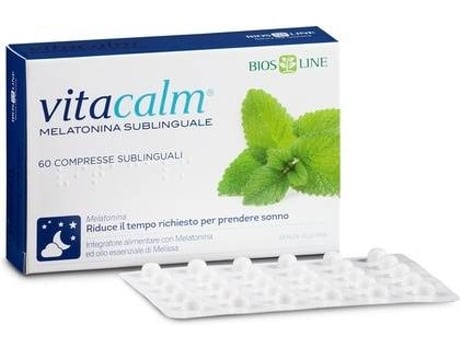 Óleo Essencial BIOSLINE Melatonina Sublingual Vitacalm (60 comprimidos)